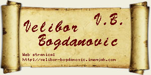 Velibor Bogdanović vizit kartica